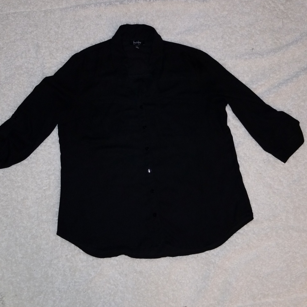Black see through blouse